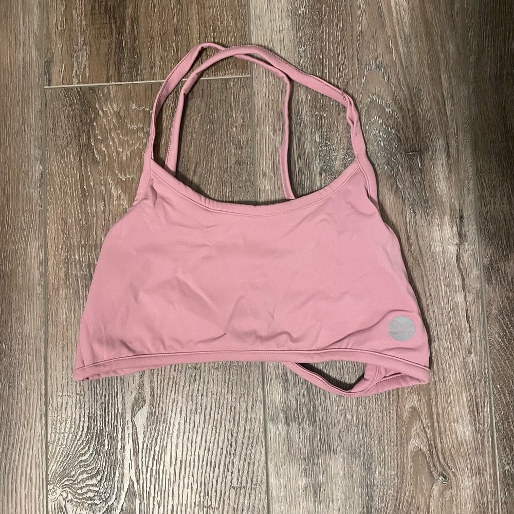 Open back sports bra